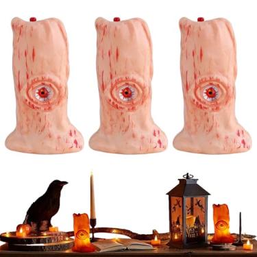 Imagem de Velas Halloween Sem Chama - Lâmpada LED em Forma de Vela com Olho de Sangue - Decoração Luminosa para Sala Quarto Escritório Varanda Jardim