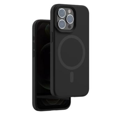 Imagem de BEMMY Capa de Silicone Líquido Para iPhone, Capa Capinha Magnético Compatível com iPhone Mag-safe (Preto-15Pro)