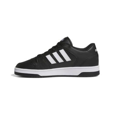 Imagem de adidas Tênis de basquete unissex Break Start, Preto/branco/preto, 5 Women/4 Men