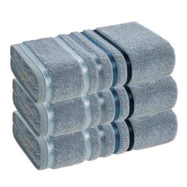 Imagem de Kit 3 Toalhas de Rosto Karsten Fio Penteado – 48x80 cm - Lumina Allure