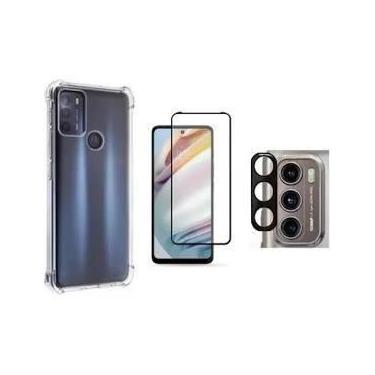 Imagem de Kit Capa Anti Impacto Motorola Moto G60 + Película Vidro + Película pa