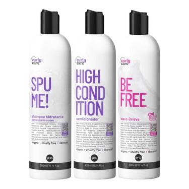 Imagem de Kit Shampoo Spume, High Cond e Be Free Leave In Curly Care