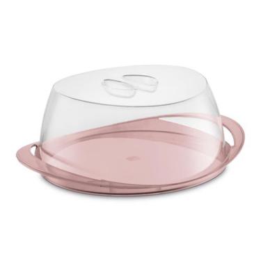 Imagem de Porta bolo grande cores com tampa transparente uz - UZ UD, ROSA