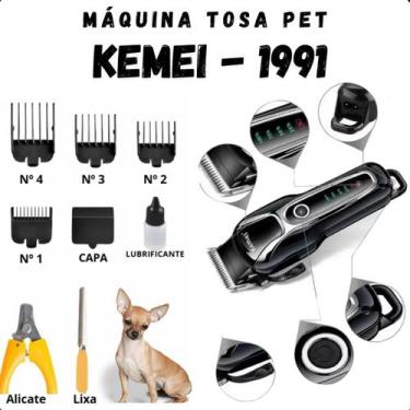 Imagem de Kemei KM-1991  Cortador Silencioso e Recarregável para Cães e Gatos - 