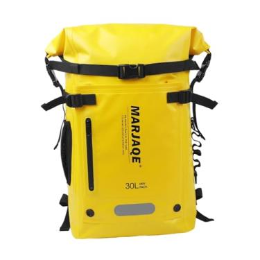 Imagem de UGPLM Mochila de natação de 30 litros, bolsa seca, mochila para o dia a dia, separação de secos e molhados, vários compartimentos, Amarelo