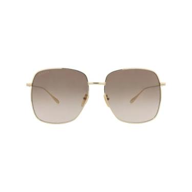 Imagem de Gucci Óculos de sol femininos quadrados/retangulares, Dourado dourado marrom-gg1031s-30011783-003, NS
