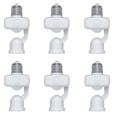Imagem de Kit 6x Sensor de Presença Com Fotocélula 6 em 1 Multifunções E27 Bivolt