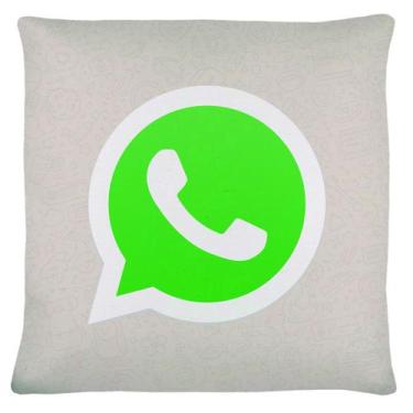 Imagem de Almofada Pelúcia Emoji Bordado Emoticon Whatsapp 45x45 CM - Vitor Bord