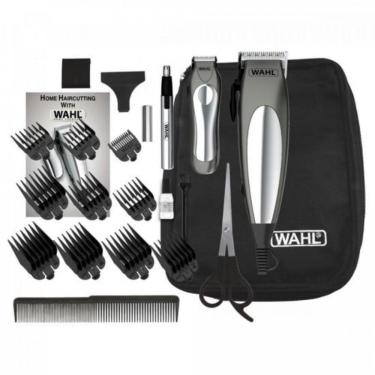 Imagem de Kit Maquina E Aparador 220v Deluxe Groom Pro Prata Wahl