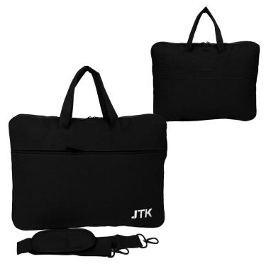Imagem de Bolsa Pasta Maleta Para Notebook Multifuncional Forrado Com Alça De Mão E Transversal Removível Impermeável Preto