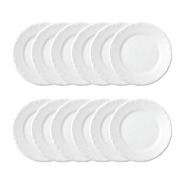 Imagem de Jogo 12 Pratos Rasos Pomerode Brancos 25,6 Cm Porcelana Schmidt