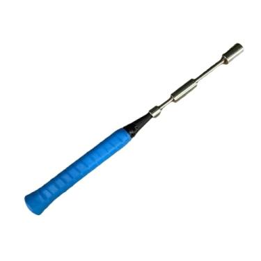 Imagem de Deevoka Bastão auxiliar de swing para badminton, ferramenta portátil profissional para treinamento de força de pulso e preensão, para iniciantes, Fita Adesiva Azul