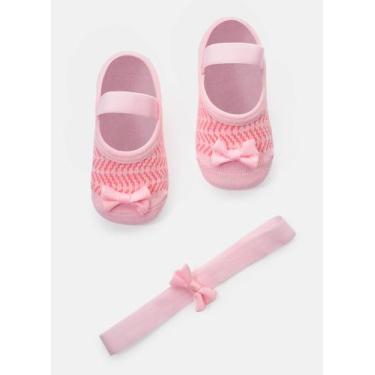 Imagem de Kit faixa de cabelo mais meia Sapatilha boneca com aplique Puket 01010