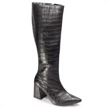 Imagem de Bota Montaria Cano Longo Croco Preto - SFIZIA, 36