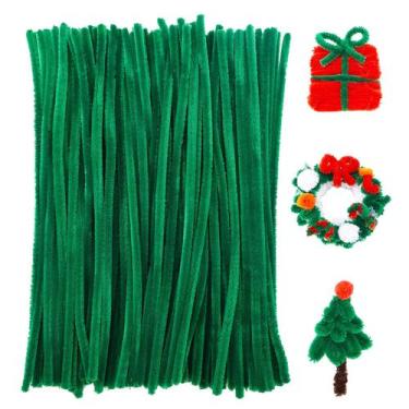 Imagem de Limpadores de cachimbo Caydo Christmas Verde Escuro 6 mm x 30 cm - 200