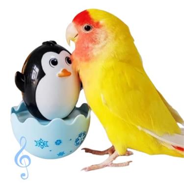 Imagem de Brinquedo de copo de pássaro com sino dentro, brinquedo interativo de treinamento de inteligência para papagaio, periquito, calopsita, cacatua, conure, cinza africano, design de animal fofo (1