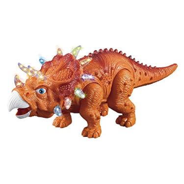 Imagem de Dinossauro De Brinquedo Com Som E Luzes Para Crianças Triceratops Verde (DMT4724)