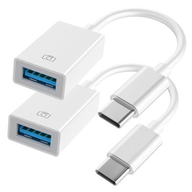 Imagem de Adaptador USB-C para USB para iPhone 15 16, MacBook Pro Air 2025, iMac, iPad mini Pro, conversor de cabo USB OTG certificado Apple MFi, compatível com câmera, leitor de cartão, pen drive USB, teclado