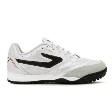 Imagem de Chuteira Topper Society Maestro Td IV Masculina, Branco, Preto, 44.