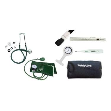 Imagem de Kit 7 Peças Enfermagem Esfigmo E Rappaport Premium, Garrote, Lanterna 