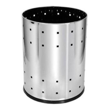 Imagem de Lixeira Aço Inox Casa Ou Escritório 22 Litros Telada - JSN