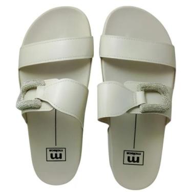 Imagem de Chinelo Feminino  Moleca 5436.433 com Fivela e Sense Flex, 37, BRANCO 