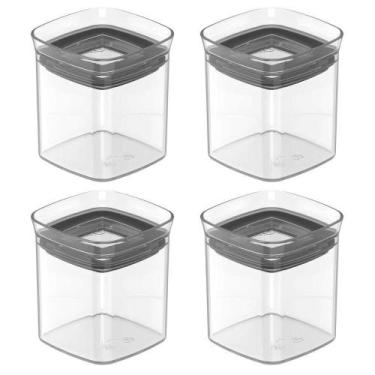 Imagem de 4X Porta Temperos Pote 150Ml Organizador Ou Block Hermético
