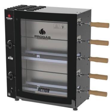 Imagem de Forno Assador Rotativo 5 Espetos Tubular A Gás Prac-05t Action Bivolt 
