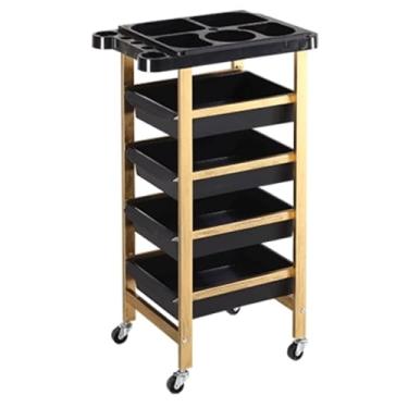 Imagem de Bandeja de tatuagem, cabeleireiro, manicure, gaveta, 5 camadas, multiuso, carrinho de ferramentas, salão de beleza, carrinho com rodinhas para salão de beleza, bandeja de salão de beleza, rodas