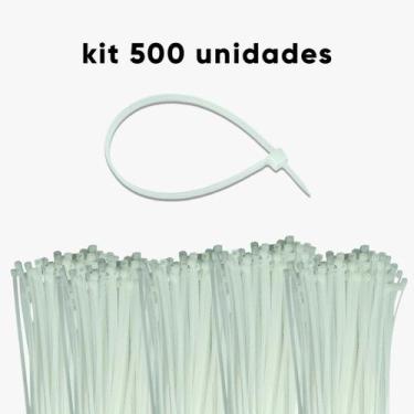 Imagem de Kit 500 Abraçadeira Nylon Branca Stein + IPI 200 X 4,8mm, Único