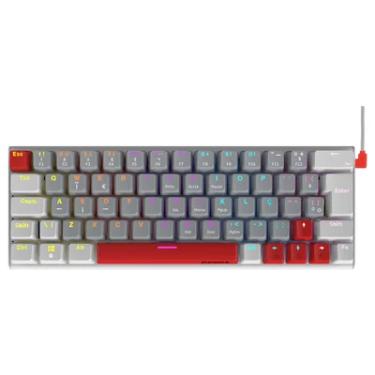 Imagem de Teclado Mecanico Gamer PCyes Kuromori 60% White Ghost - Switch Red - LED Rainbow - Ptkmwg60rd