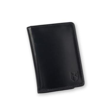 Imagem de Carteira Masculina Couro RFID Antifurto Visor CNH 6 Cartões (Preta)