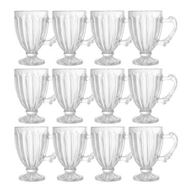 Imagem de Jogo 12 Xícaras De Café Vidro Transparente Imperial Cristal 100ml Lyor