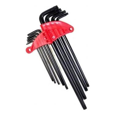 Imagem de 2X Jogo De Chaves Torx Longa Com 09 Peças Corneta 3125053