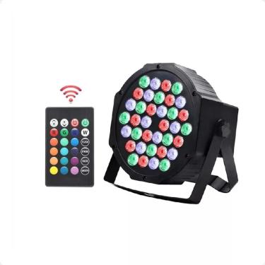 Imagem de 2X Canhão Refletor Par 64 Rgb 36 Leds 1W Dmx Strobo Slim
