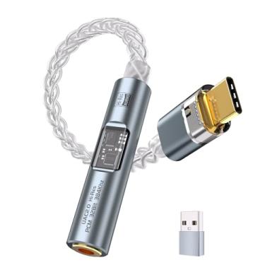 Imagem de Dongle USB C DAC com chip duplo CX31993 MAX97220, adaptador de áudio USB-C para 3,5 mm com amplificador de monitor intra-auricular, fones de ouvido tipo C para amplificador auxiliar com adaptador