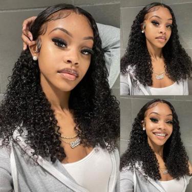 Imagem de Perucas UCUVIC 13x4 Jerry Curl Hd Lace Front Bob Wigs Cabelo humano pr