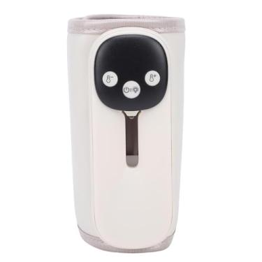 Imagem de Bewinner Aquecimento Portátil de Mamadeira para Viajar, Aquecimento Rápido da Garrafa de Viagem Com 11 Configurações de Temperatura, Aquecedores de Leite Com Luz Noturna para Alimentação (Bege)