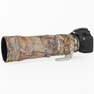 Imagem de CHASING BIRDS Revestimento de lente impermeável camuflado para Sony FE 100-400 mm F4.5-5.6 GM OSS capa protetora de lente à prova de chuva (camuflagem de palheta)