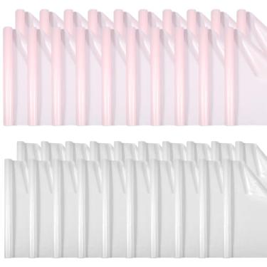 Imagem de ZLHETWT 40 folhas de papel de seda perolado impermeável papel de embrulho 2 cores papel de embalagem elegante papel de seda florista suprimentos para casamentos decoração de festa de férias