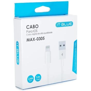 Imagem de Cabo Dados Para IOS 2.4A - 1m - It Blue MAX-0305-kit c/10 un