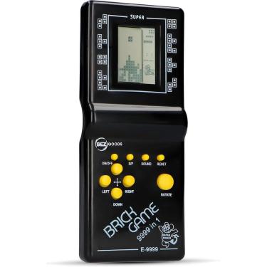 Imagem de Mini Game Retro Portátil Preto Pilha Brick 9999 Jogos Casual