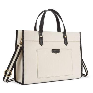 Imagem de Sacola Missnine Laptop Canvas de 15,6" com 8 bolsos e alça