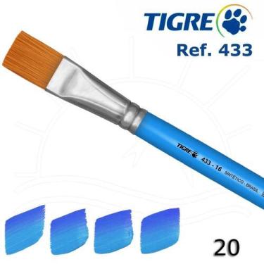 Imagem de Pincel Tigre 433 - Chato Sintético Dourado, 20