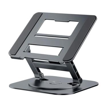 Imagem de Suporte de laptop giratório de 360° para notebook, suporte de elevação de mesa, suporte de liga de alumínio compatível (D) (D como mostrado)