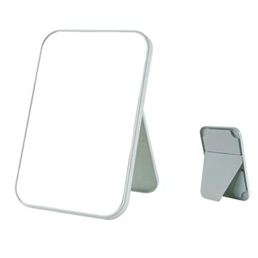 Imagem de TLTDSMY Espelho de maquiagem para viagem espelho de maquiagem doméstico espelho de maquiagem dobrável de alta definição espelho de maquiagem quadrado portátil espelho de maquiagem espelho de mesa