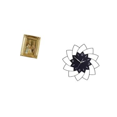 Imagem de Fenteer Moldura de Acrílico para Fotos em Resina, Porta-cartões, Pôster, Moldura Frontal de Vidro, Relógio de Parede em Formato de Flor, Relógio Decorativo Si