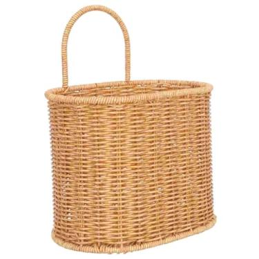 Imagem de Cesta de frutas, suporte de parede, cestas de frutas, cesta de tecido, suporte de armazenamento para casa, rattan, plástico, imitação de parede, cozinha, cesta de pão de frutas