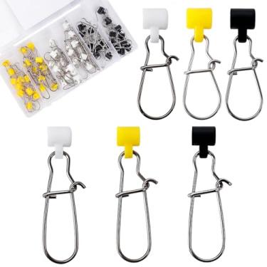 Imagem de balifly 60 peças de escorregadores de chumbada com trava dupla, kit de equipamento de pesca, conector de pressão para água doce e salgada, flutuadores, grupos de pesca FS/LJQ-01