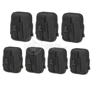 Imagem de Kit 7 Bolsas Pretas Conjunto De Sobrevivência E Atividades Camping preto